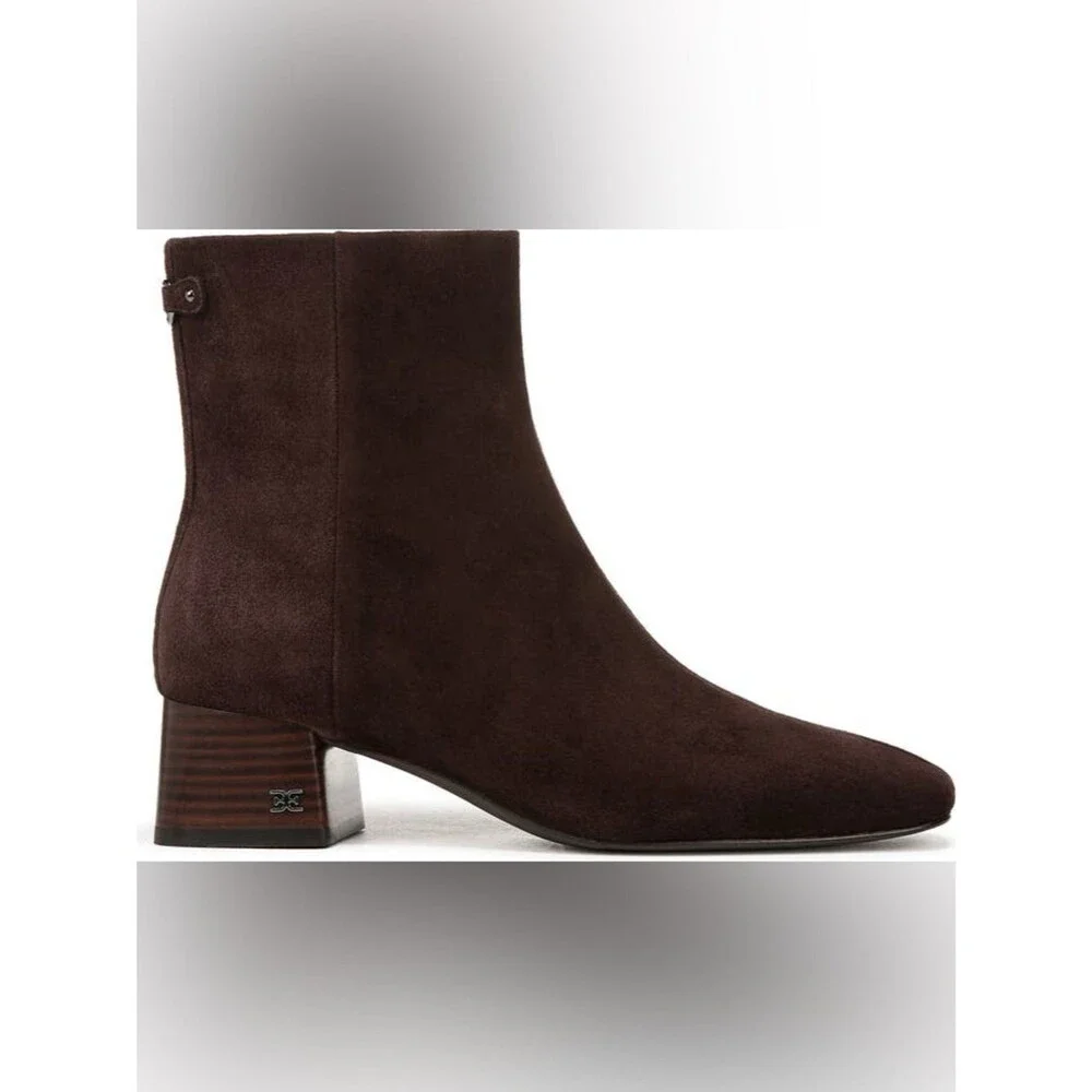Sam Edelman Paige Brown Suede Ankle Boot in Cafe Noir size 10